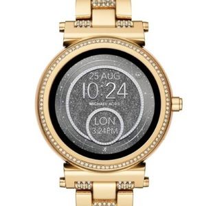 Michael Kors Sofie Pavé Gold-Tone Smartwatch